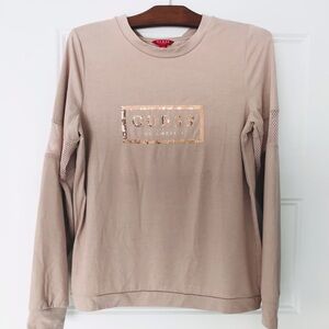 GUESS Women's Tan Long Sleeve Top